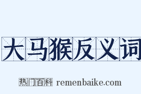 大马猴反义词是什么意思的图片